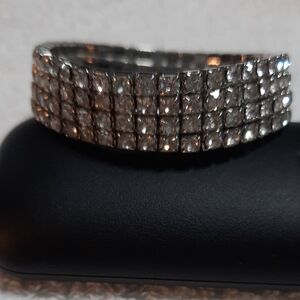 Dazzling Silver Rhinestone Bracelet